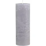Chic Antique Macon rustikale Stumpenkerze Kerze Antik Altarkerzen 100% Paraffin Lange Brenndauer (Französisch grau
