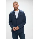STREET ONE MEN, Herren, Gr. XXL (46), blau (bold blau), Stoff, 75% Polyester, 20% Viskose, 5% Elasthan, unifarben, normal normal, V-Ausschnitt, Bündchen, Jacken Blouson, aus elastischem Materialmix