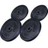 GORILLA SPORTS® Hantelscheiben - Set/Einzeln, 0,5 kg, 1,25 kg, 2 kg, 2,5 kg, 5 kg, 10 kg, 15 kg, 20 kg, 25 kg, 30 kg Gewichte, 30/31 mm, Gusseisen, Silber/Schwarz - Gewichtsscheiben, Bumper Plates