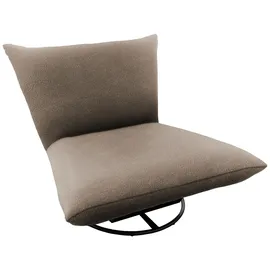 Livetastic Relaxsessel Cremona Textil 100 x 78 x 96 cm Taupe mit Kissen