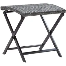 vidaXL Klapphocker Poly Rattan Grau