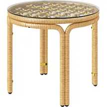 Outsunny Beistelltisch Ø 50 x 44 cm Gelb/Grau