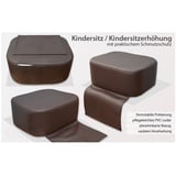 eyepower Kinderkissen, Kinder-Sitzerhöhung, Kissen für Friseurstühle, pflegeleicht, Farbe schwarz, mit umschl