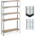 Relaxdays Schwerlastregal Metall 180x100x30 cm Silber