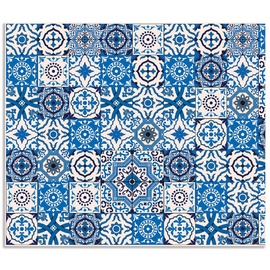 Artland Küchenrückwand »Orientalische Fliesen«, (1 tlg.), Alu Spritzschutz mit Klebeband, einfache Montage, blau