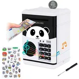 MOMMED Elektronische Spardose für Kinder - Digitale Spardose mit Passwort und Licht - Große elektrische Sparbüchse für Münzen und Scheine - Toller Mini-ATM- Automatische Sparautomat