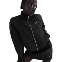 Nike Sportswear Trainingsjacke W NSW NK WR POLY KNIT JKT sportlicher Stil, mit Stehkragen, wasserabweisend, windabweisend schwarz XXL (52/54)