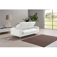 Egoitaliano Schlafsofa Francine, Designsofa, Loungesofa mit Dauerschlaffunktion, Bettfunktion, hochwertiger Metallbettrahmen & Matratze, Kopfteil manuell verstellbar weiß