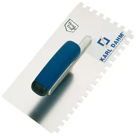 Karl Dahm Karl Dahm® Softgriff-Zahnkelle – Profi Glättekelle aus rostfreiem Edelstahl – Ergonomischer Griff – Ermüdungsfreies Arbeiten – Made in Germany – 10637