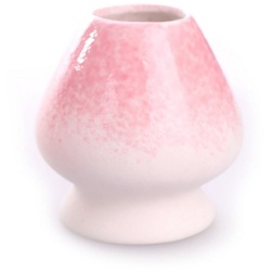 Goodwei Teeschale Chasentate – Halter für Matchabesen (Sakura), Keramik, Handgefertigt rosa
