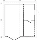 Palmako Roger ohne Tor 5,10 x 5,50 m natur inkl. Abstellraum ohne Dachpappe