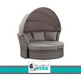 Liegeinsel Miami Wassergras Grau Strandliege Sonnenliege Sunlounger Gartenliege