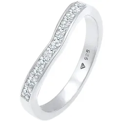 Elli DIAMONDS Diamanten (0.15 ct) V-Form Verlobung 925 Silber 54 Damen 
