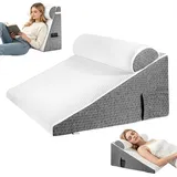 Gohytal Keilkissen, 3-in-1 Rückenlehnenkissen Set, Verstellbares Lesekissen