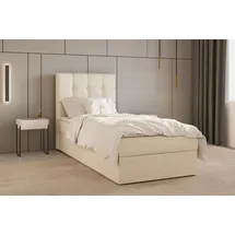 moeblo Boxspringbett 90 x 200 cm Beige