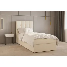 moeblo Boxspringbett 90 x 200 cm Beige
