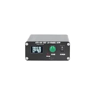 XJCX ATU-100 1,8–50 MHz Automatisches Antennen-Stimmgerät, winziger 100 W Open Source Shortwave Automatic Antenna Tuner, 2,4 cm OLED Aluminiumlegierung Tester mit Metallgehäuse, 1869pF Kondensator