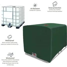 luxuskollektion 1000L IBC Tank Abdeckung 120 x 100 x 116 cm Grün