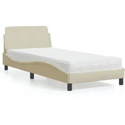 Bett mit Matratze – Creme, 80x200 cm – Komfort & Stil für dein Zuhause