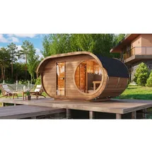 Weka Design Oval Keila mit Thermoholz - 28/42 mm Thermoholz Ohne Ofen