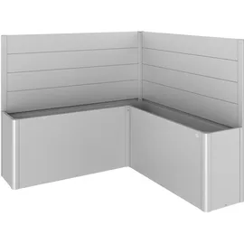 Biohort Sichtschutz Belvedere L-Form 2 Stk. o. Acrylglas Gr. L200 Silber-Met.