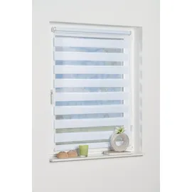 K-HOME Doppelrollo Andorra 40 x 150 cm weiß