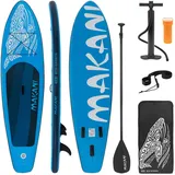 ECD Germany Stand Up Paddle Board Makani Paddelboard aufblasbar Blau Kunststoff, Wasser/Strand/Meer, 82x15x320 cm