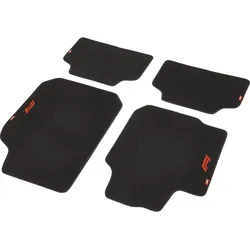 Formula 1 Universal Auto Fußmatten Set CM570 Logo Rot 4tlg