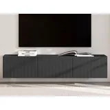 INOSIGN Antibes TV-Lowboard 192 cm x 31,5 cm x 42 cm Schwarz Metall/MDF/Holzwerkstoff