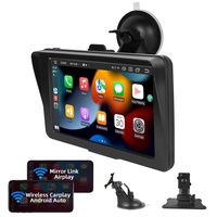 Podofo Wireless Apple Carplay & Android Auto Tragbares Autoradio 7 Zoll IPS CarPlay Display mit AirPlay, Bluetooth-Freisprecheinrichtung, Echtzeit Navigation, Siri und AUX Driveplay