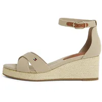 Tommy Hilfiger Damen Wedge Sandalen Flag Criss-Cros Mid mit