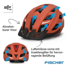 Fischer Fahrradhelm Urban Plus Miami S/M orange matt