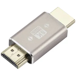 SpeaKa Professional SP-11301996 HDMI Adapter [1x HDMI-Stecker - 1x HDMI-Stecker] Grau UHD 8K @ 60 Hz