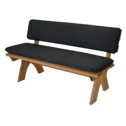 Sitzkissenset Brighton Anthrazit – Gartenkissen aus Baumwolle/Polyester – bequemes Polster – Kissen für Gartenbänke - Outdoor Kissen für Terrasse