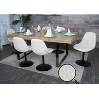 MCW 6er-Set Esszimmerstuhl MCW-A60, Küchenstuhl Stuhl Drehstuhl, Stahl MVG