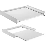 MacleanBrackets MC-890 Universeller Verbindungsrahmen mit Ausziehplatte für 60x53 cm Waschmaschinen oder Trockner platzsparend