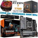 Aufrüstkit AMD Ryzen 7 7700 Gigabyte B650M Gaming X AX 32GB DDR5 6000MHz RAM