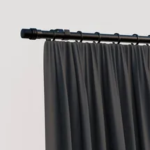 INDEKO Gardinenstange INDEKO "Zylinder", schwarz, L:240cm Ø:16mm, Eisen, Gardinenstangen