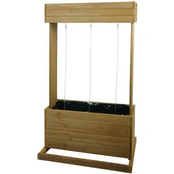 Mendler Hochbeet HWC-L72, Pflanzkasten Rankhilfe Pflanzkübel Blumenkasten, 145x85x50cm Outdoor Tanne Holz FSC®, braun