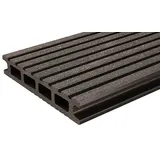 Kovalex WPC-Terrassendiele Exklusiv nach Maß  (Schokobraun, Gebürstet, 380 x 14,5 x 2,6 cm)