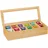 Relaxdays Teebox, Bambus, 12 Fächer, Teekiste mit Sichtfenster, Organizer für Teebeutel, HxBxT: ca. 9x41x16 cm, natur,