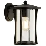 Searchlight Außenleuchte Aluminium Glas spritzwassergeschützt E27 schwarz