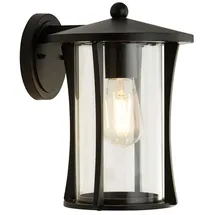 Searchlight Außenleuchte Aluminium Glas spritzwassergeschützt E27 schwarz