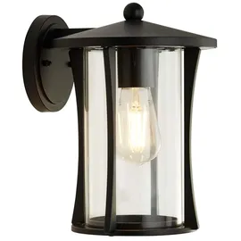 Searchlight Außenleuchte Aluminium Glas spritzwassergeschützt E27 schwarz