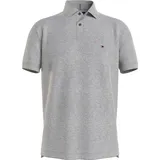 Tommy Hilfiger Poloshirt REGULAR POLO mit Tommy Hilfiger Kontraststreifen innen am Kragen TOMMY HILFIGER hellgrau meliert