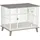 PawHut Hundekäfig Möbel mit Tür Kissen Stahl Hundebox für Zuhause Indoor Hundehütte für mittelgroße Hunde unter 15 kg Hundehaus 86x60x70 cm Grau