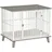 PawHut Hundekäfig Stahl 86x60x70 cm Grau/Weiß