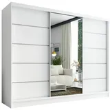 A&J MöbelLand Schiebetürenschrank AURELIA 1 200 x 215 x 59,5 cm Weiß