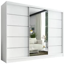 A&J MöbelLand Schiebetürenschrank AURELIA 1 200 x 215 x 59,5 cm Weiß