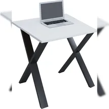 VCM Schreibtisch Lona X 80 x 80 cm weiß/schwarz